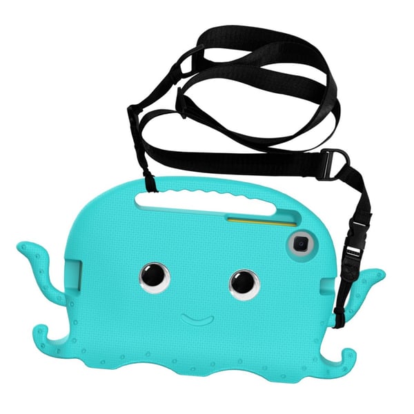 SKALO Samsung Tab A7 Lite 3D Cartoon børns cover - Turkis