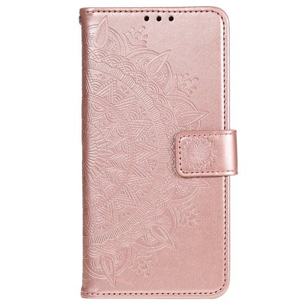 SKALO Xiaomi 12 Pro Mandala lompakkokotelo - Ruusukulta