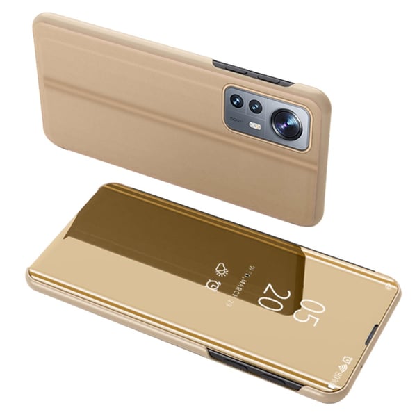 SKALO Xiaomi 12 Clear View Mirror Lompakko - Kulta