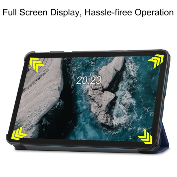 SKALO Nokia T20 Trifold Flip Cover - Mørkeblå