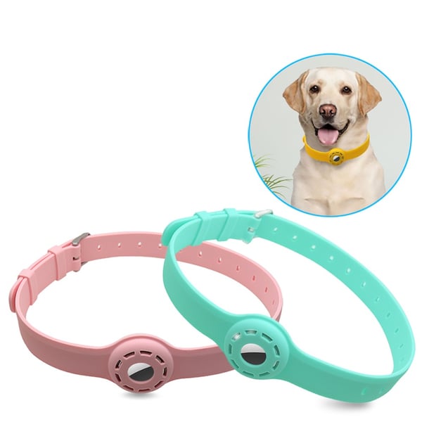 SKALO AirTag Holder Silicone Pet Collar - Grøn