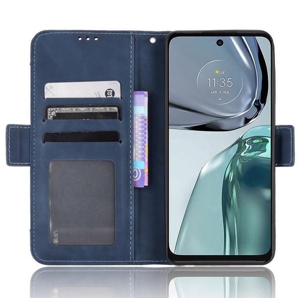 SKALO Motorola Moto G62 5G 6-RUM Pungetaske - Blå