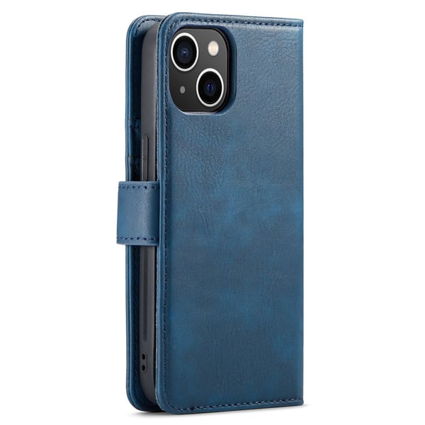 DG MING iPhone 14 2-i-1 Magnet Pungetui - Blå