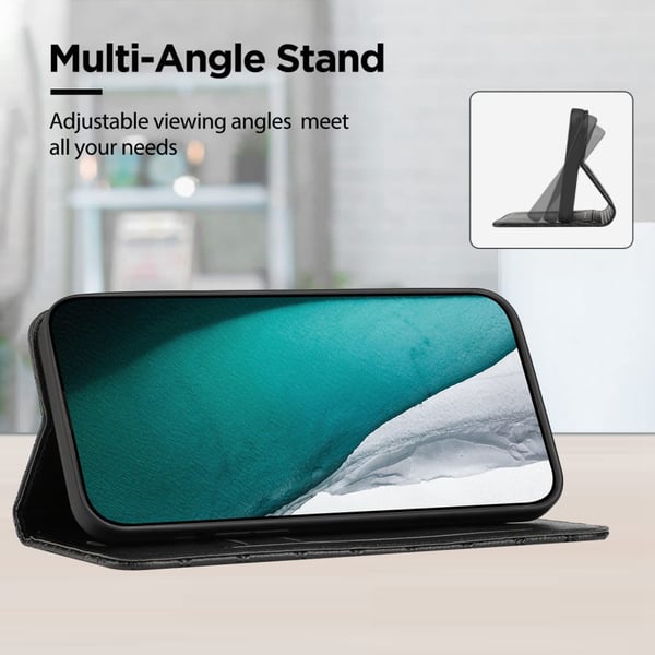 SKALO Xiaomi Redmi 10C Rhombus Litchi Flip Cover - Sort