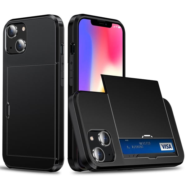 SKALO iPhone 14 Armor Cover kortholder - Sort