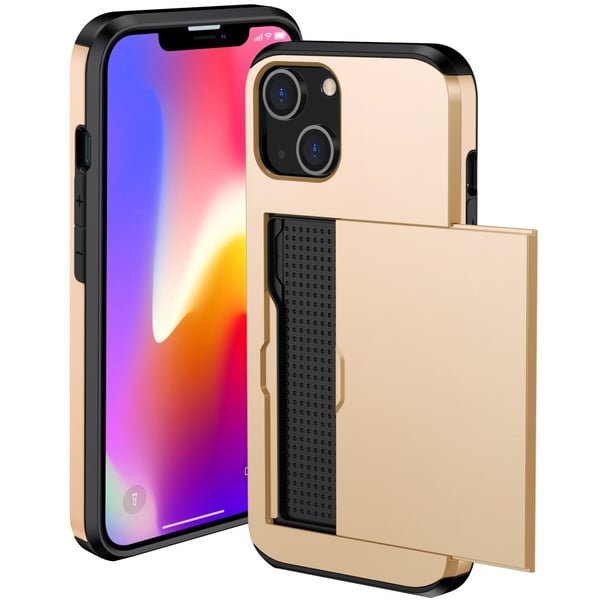 SKALO iPhone 14 Armor Cover kortholder - Guld