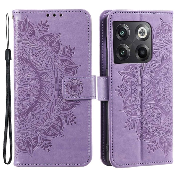 SKALO OnePlus 10T 5G Mandala Flip Cover - Lilla