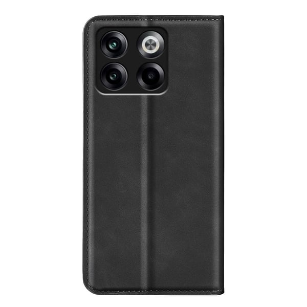 SKALO OnePlus 10T 5G Lompakkokotelo PU-nahkaa - Musta