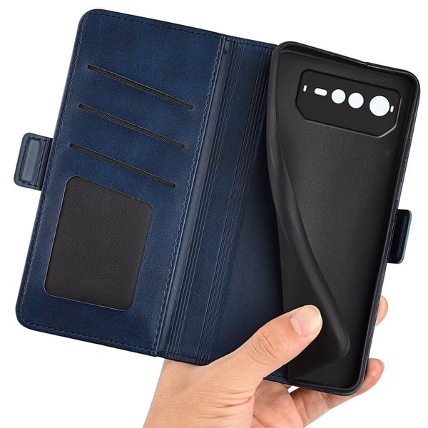 SKALO Asus ROG Phone 6/6Pro/6D/6D Ultimate 5G Premium Wallet Flip Cover - Blå