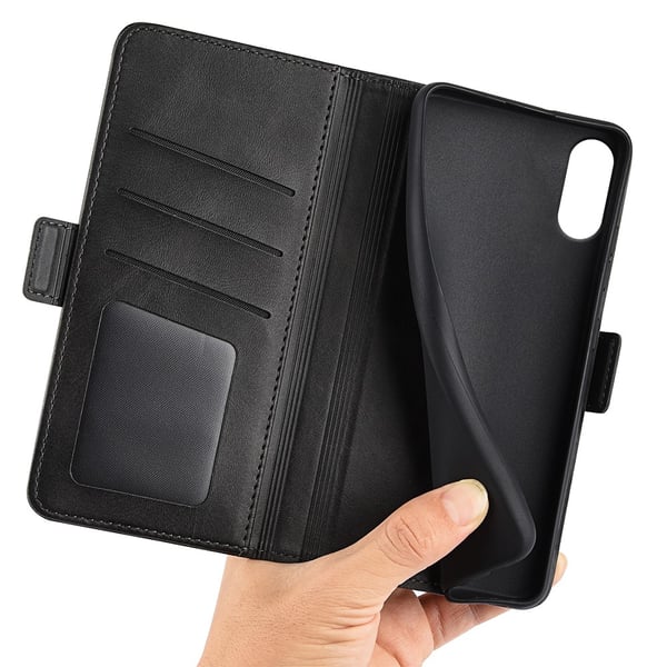 SKALO Sony Xperia 10 VI Premium Cut Flip Cover - Sort