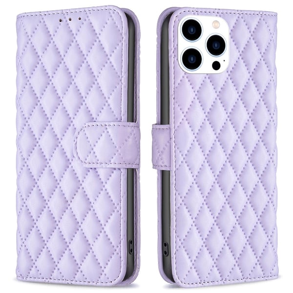 SKALO iPhone 16 Pro BINFEN COLOR Quiltet Pung - Lilla