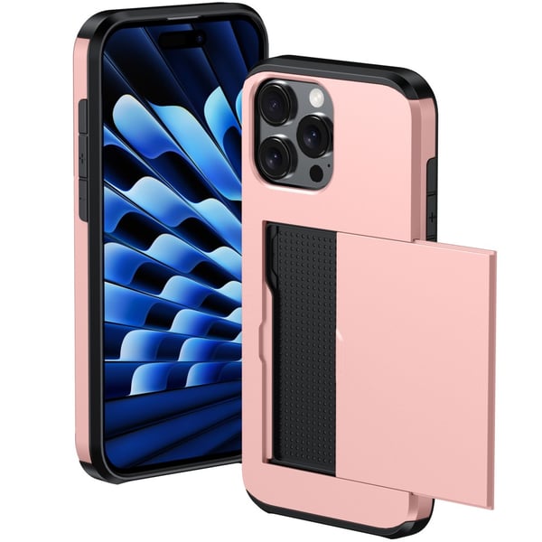 SKALO iPhone 16 Pro Max Armor Cover kortholder - Blå
