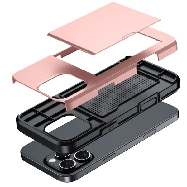 SKALO iPhone 16 Pro Max Armor Cover kortholder - Sort