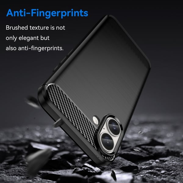 SKALO iPhone 16 Plus Armor Carbon Stødsikker TPU-cover