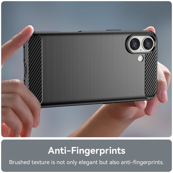 SKALO iPhone 16 Plus Armor Carbon Stødsikker TPU-cover