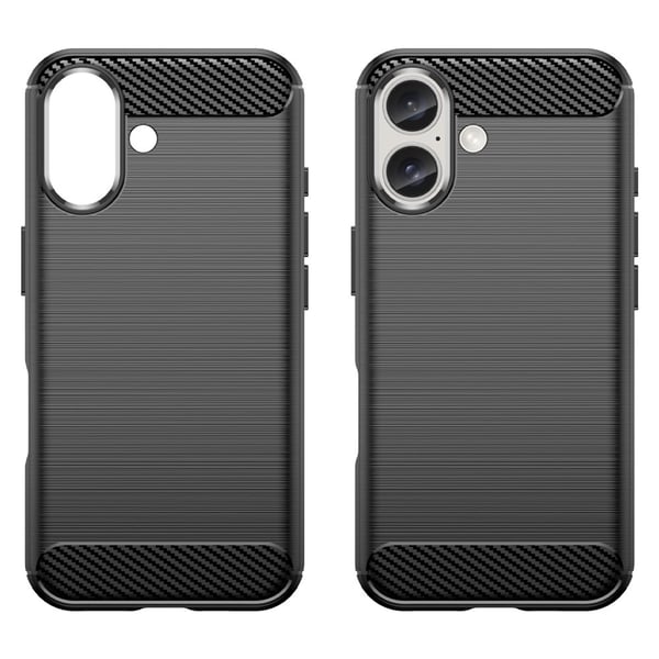SKALO iPhone 16 Armor Carbon Stødsikker TPU-cover