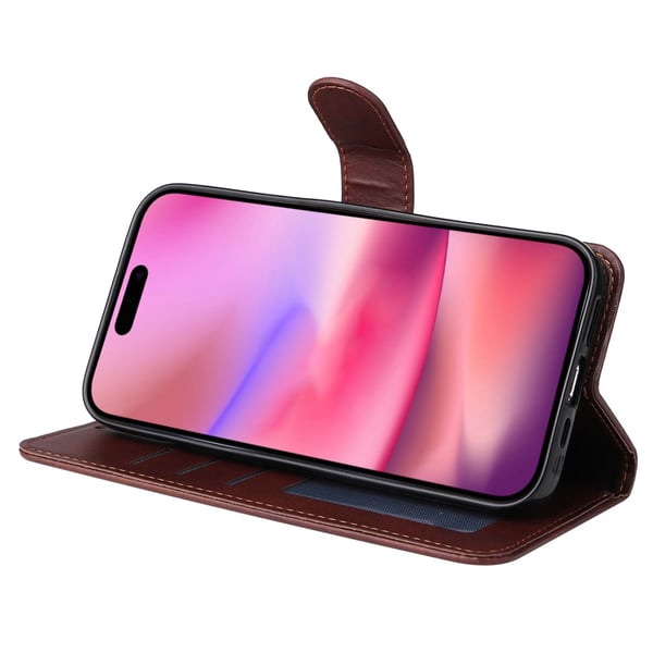SKALO iPhone 16 PU-læder Pungetui