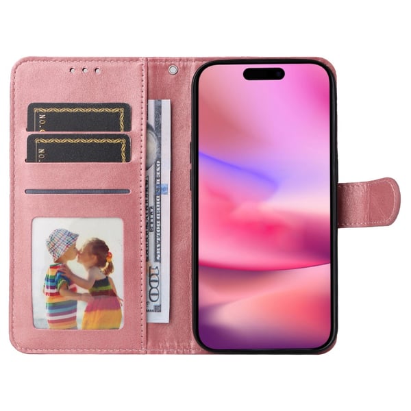 SKALO iPhone 16 PU-nahkainen Lompakkokotelo
