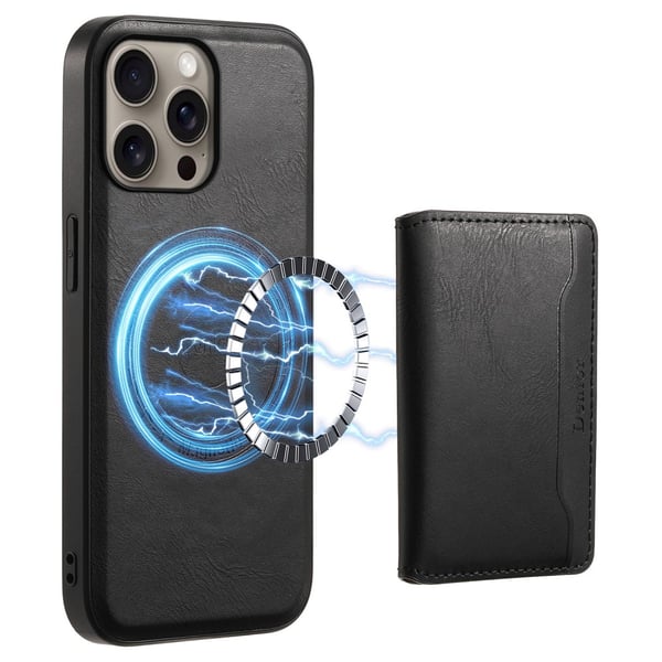 DENIOR iPhone 16 Pro Max D12 Cover+Pung - Sort DENIOR iPhone 16 Pro Max D12 Cover+Pung - Sort