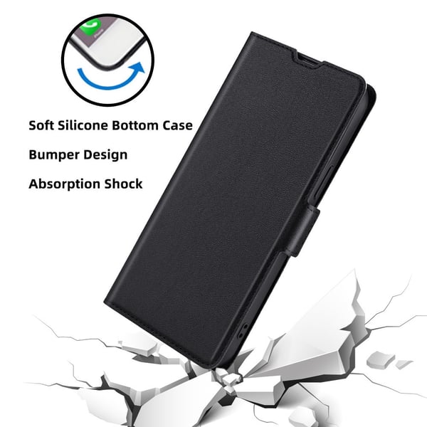 SKALO Asus Zenfone 9 5G Ultratynd Premium Wallet Case - Sort