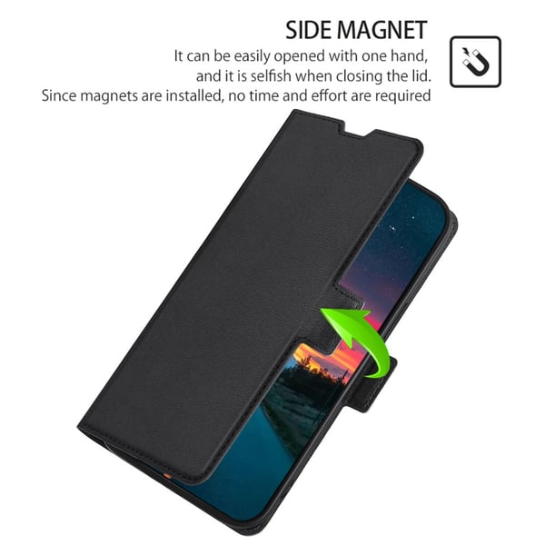 SKALO Asus Zenfone 9 5G Ultratynd Premium Wallet Case - Sort