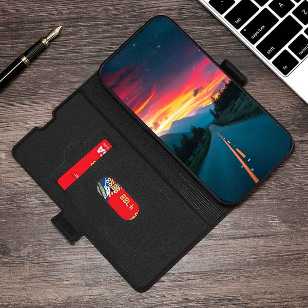 SKALO Asus Zenfone 9 5G Ultratynd Premium Wallet Case - Sort
