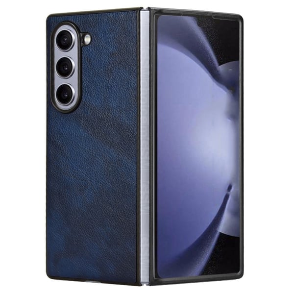 SKALO Samsung Z Fold6 PU-læder Cover - Blå