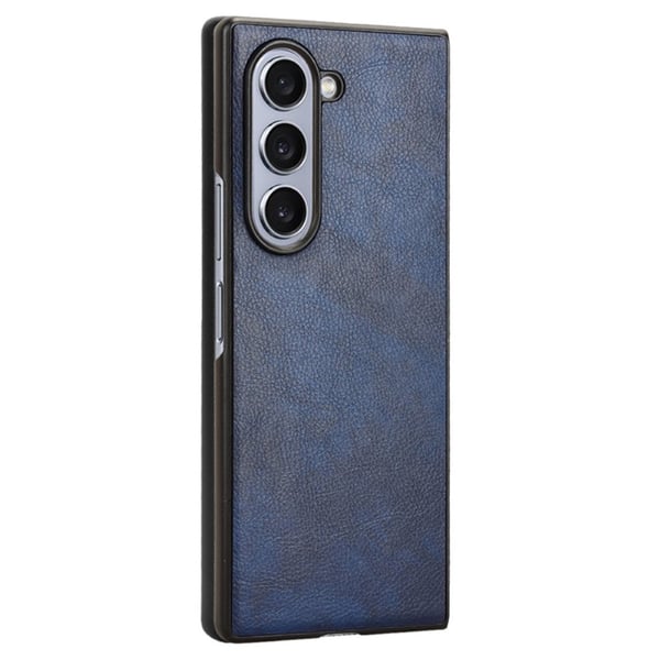 SKALO Samsung Z Fold6 PU-læder Cover - Blå