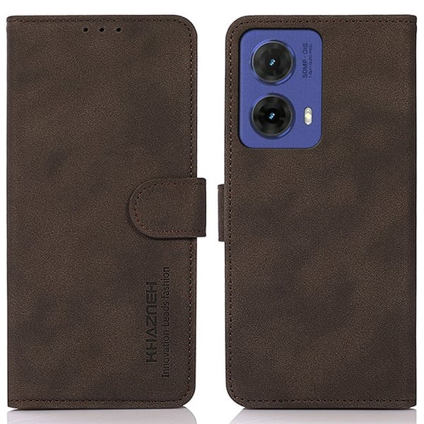 SKALO Motorola Moto G85 5G KHAZNEH Pungetui i PU-læder - Brun