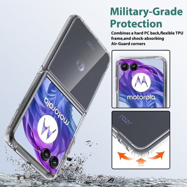 SKALO Motorola Razr 50 Ultra 5G TPU Clear Hybrid Cover - Gennemsigtig