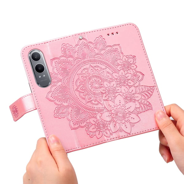 SKALO OnePlus Nord CE4 Lite 5G Mandala lompakkokotelo - Pinkki