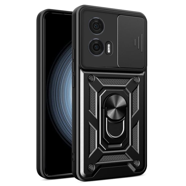 SKALO Motorola Edge 50 Fusion Armor Hybrid Metal Ring Camera Slider - Sort SKALO Motorola Edge 50 Fusion Armor Hybrid Metal Ring Camera Slider - Sort