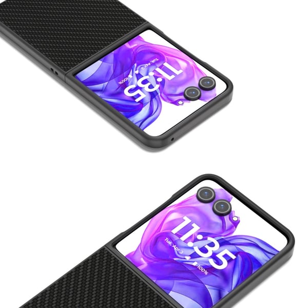 Motorola Razr 50 Ultra 5G SKALO ABEEL Carbon Fiber Cover - Sort