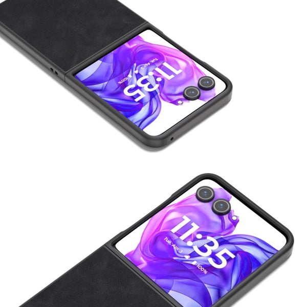 SKALO Motorola Razr 50 Ultra 5G ABEEL PU læder Fold Cover - Sort