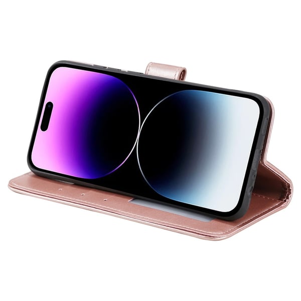 SKALO iPhone 16 Pro Mandala lompakkokotelo - Ruusukulta