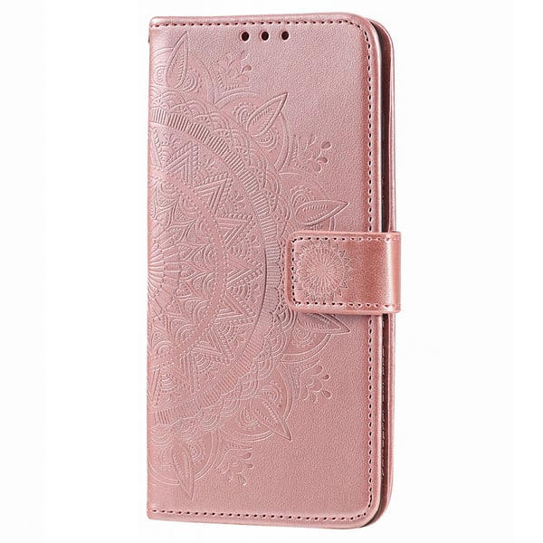 SKALO iPhone 16 Pro Mandala lompakkokotelo - Ruusukulta