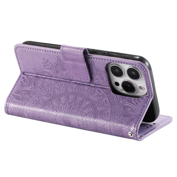 SKALO iPhone 16 Pro Max Mandala Flip Cover - Lilla