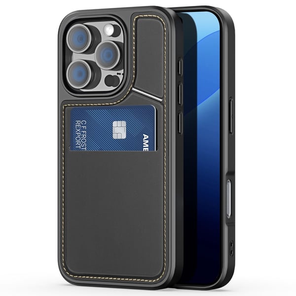 DUX DUCIS iPhone 16 Pro Rafi II Series Cover med Kortholder - Sort