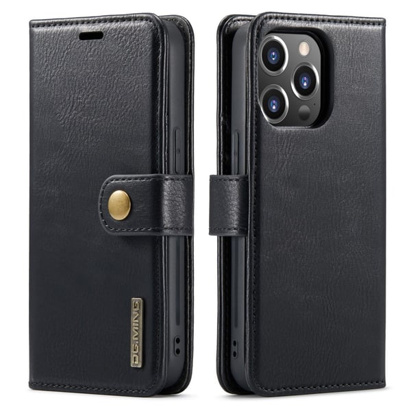 DG MING iPhone 16 Pro Max 2-in-1 magneetti lompakkokotelo - Musta