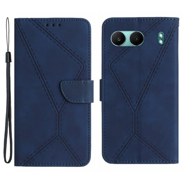 SKALO OnePlus Nord 4 Kohokuvioitu PU Nahka Lompakkokotelo - Sininen