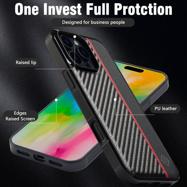 LC.IMEEKE iPhone 16 Pro Carbon Fiber Cover