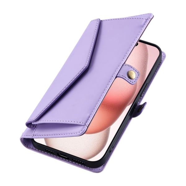SKALO iPhone 16 Plus Evelope Clutch 5-Lokeroa - Violetti