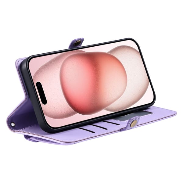SKALO iPhone 16 Plus Evelope Clutch 5-Lokeroa - Violetti