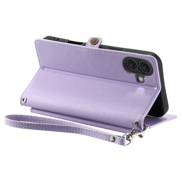 SKALO iPhone 16 Plus Evelope Clutch 5-Lokeroa - Violetti