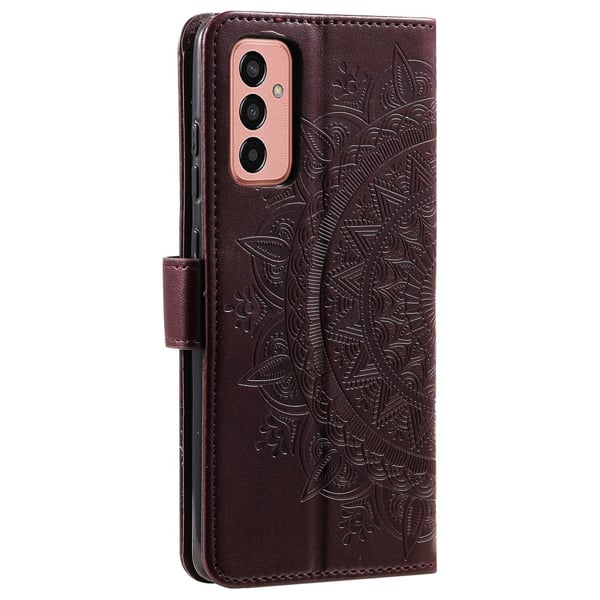 SKALO Samsung A14 4G/5G Mandala Flip Cover - Brun