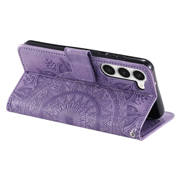 SKALO Samsung S23 Plus Mandala Flip Cover - Lilla