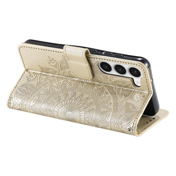 SKALO Samsung S23 Plus Mandala Flip Cover - Guld