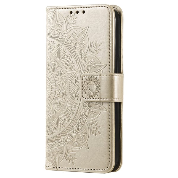 SKALO Samsung S23 Plus Mandala Flip Cover - Guld