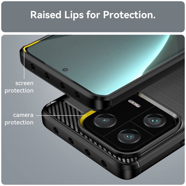 SKALO Xiaomi 13 Pro 5G Armor Carbon Stødsikker TPU-cover