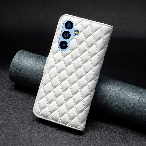 SKALO Samsung A54 5G BINFEN COLOR Tikattu Lompakko - Valkoinen